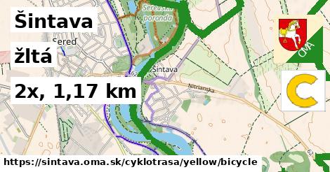 Šintava Cyklotrasy žltá bicycle