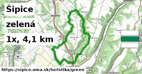 Šipice Turistické trasy zelená 