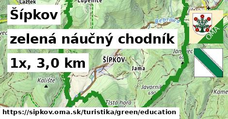 Šípkov Turistické trasy zelená náučný chodník