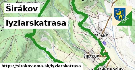 Širákov Lyžiarske trasy  