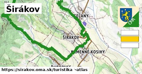 Širákov Turistické trasy  