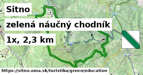 Sitno Turistické trasy zelená náučný chodník