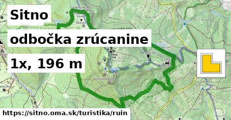 Sitno Turistické trasy odbočka zrúcanine 