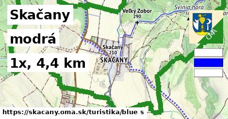 Skačany Turistické trasy modrá 