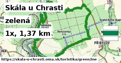 Skála u Chrasti Turistické trasy zelená iná