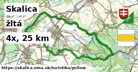 Skalica Turistické trasy žltá 