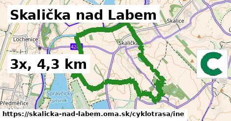 Skalička nad Labem Cyklotrasy iná 