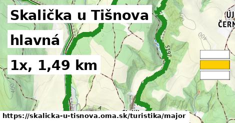 Skalička u Tišnova Turistické trasy hlavná 