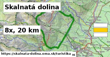 Skalnatá dolina Turistické trasy  