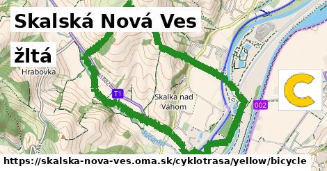 Skalská Nová Ves Cyklotrasy žltá bicycle