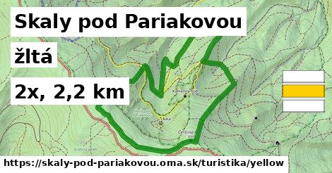 Skaly pod Pariakovou Turistické trasy žltá 