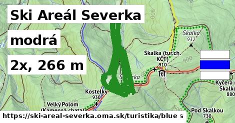 Ski Areál Severka Turistické trasy modrá 