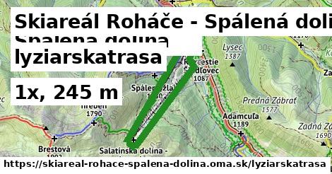 Skiareál Roháče - Spálená dolina Lyžiarske trasy  
