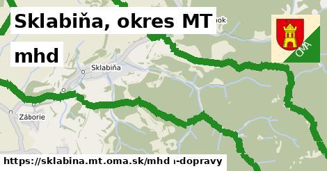 Sklabiňa, okres MT Doprava  
