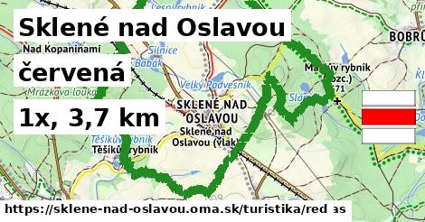 Sklené nad Oslavou Turistické trasy červená 