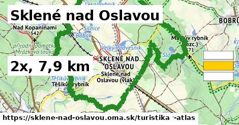 Sklené nad Oslavou Turistické trasy  