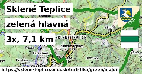 Sklené Teplice Turistické trasy zelená hlavná