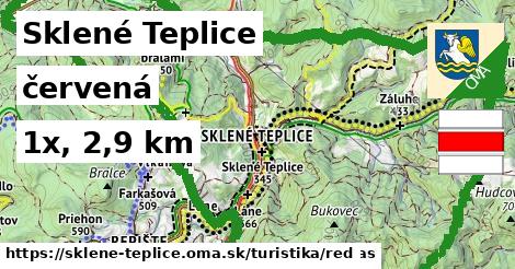 Sklené Teplice Turistické trasy červená 