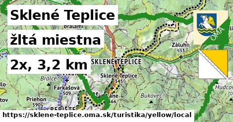 Sklené Teplice Turistické trasy žltá miestna