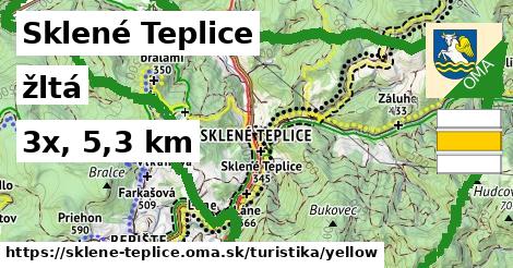 Sklené Teplice Turistické trasy žltá 