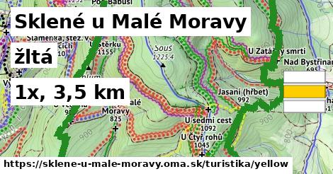 Sklené u Malé Moravy Turistické trasy žltá 