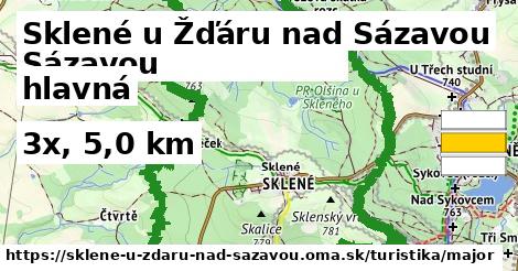 Sklené u Žďáru nad Sázavou Turistické trasy hlavná 