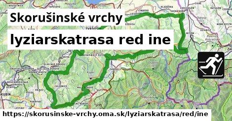 Skorušinské vrchy Lyžiarske trasy červená iná