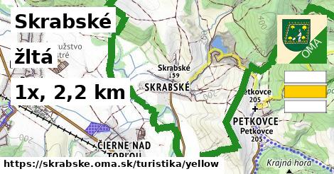 Skrabské Turistické trasy žltá 