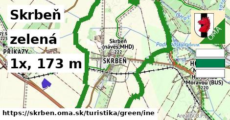 Skrbeň Turistické trasy zelená iná