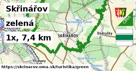 Skřinářov Turistické trasy zelená 