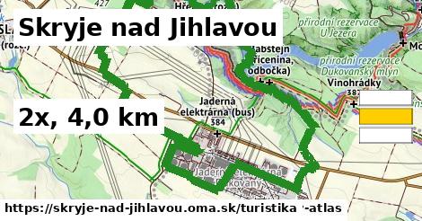 Skryje nad Jihlavou Turistické trasy  