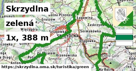 Skrzydlna Turistické trasy zelená 
