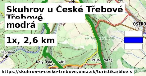 Skuhrov u České Třebové Turistické trasy modrá 