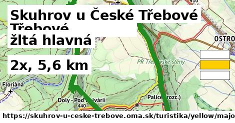 Skuhrov u České Třebové Turistické trasy žltá hlavná