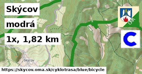 Skýcov Cyklotrasy modrá bicycle