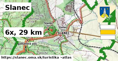 Slanec Turistické trasy  