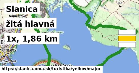 Slanica Turistické trasy žltá hlavná