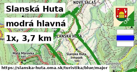 Slanská Huta Turistické trasy modrá hlavná