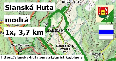 Slanská Huta Turistické trasy modrá 