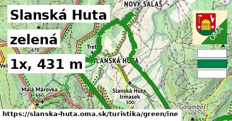 Slanská Huta Turistické trasy zelená iná