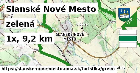 Slanské Nové Mesto Turistické trasy zelená 