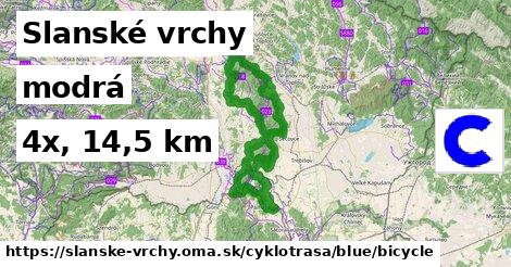 Slanské vrchy Cyklotrasy modrá bicycle