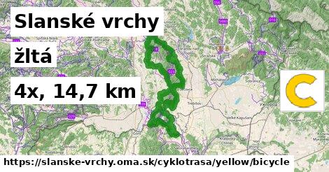 Slanské vrchy Cyklotrasy žltá bicycle