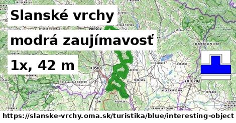 Slanské vrchy Turistické trasy modrá zaujímavosť