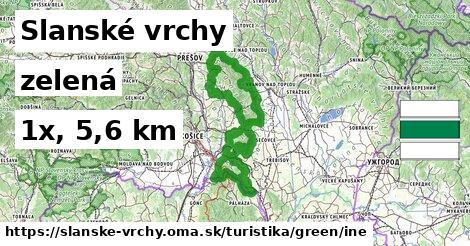 Slanské vrchy Turistické trasy zelená iná