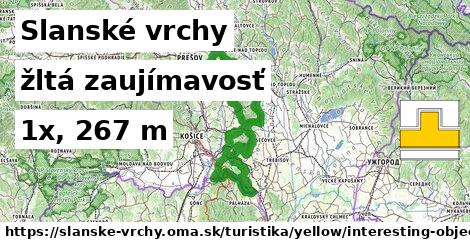 Slanské vrchy Turistické trasy žltá zaujímavosť