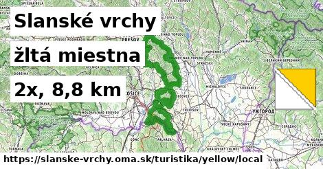 Slanské vrchy Turistické trasy žltá miestna