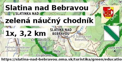 Slatina nad Bebravou Turistické trasy zelená náučný chodník