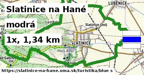Slatinice na Hané Turistické trasy modrá 