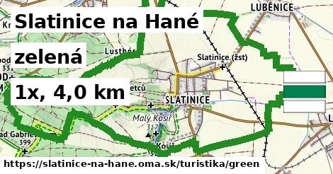 Slatinice na Hané Turistické trasy zelená 